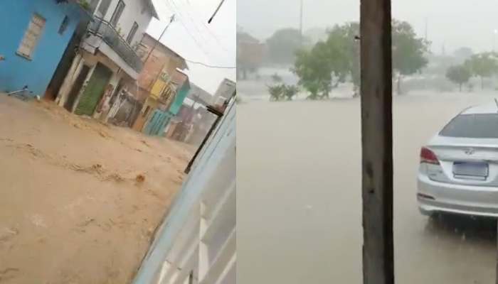 Forte tempestade atinge Manaus e faz o Igarapé do Quarenta transbordar; veja vídeos