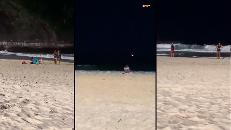 VÍDEO: casal é expulso de praia após ser flagrado em momento íntimo