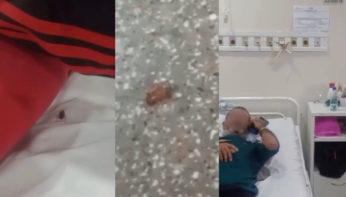 Bomba: homem fica revoltado ao filmar baratas andando em pacientes no Hospital Platão Araújo; veja vídeo