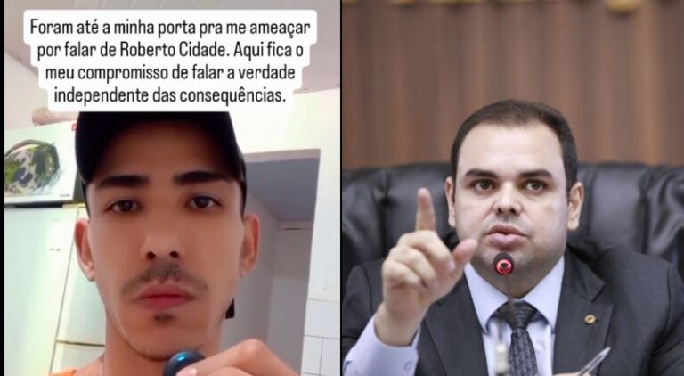 “Não vou me calar”: homem relata ter sido ameaçado após críticas a Roberto Cidade e teme pela segurança da família; veja vídeo