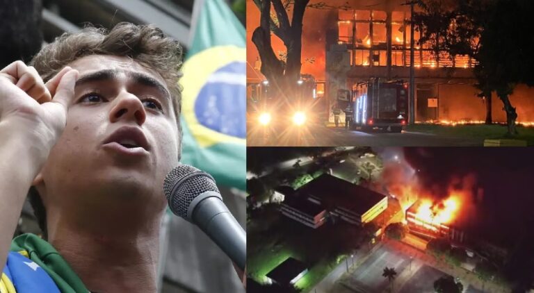 Nikolas Ferreira vai processar petistas que mentiram sobre incêndio na UFPE ser “provocado por bolsonaristas”; vídeo